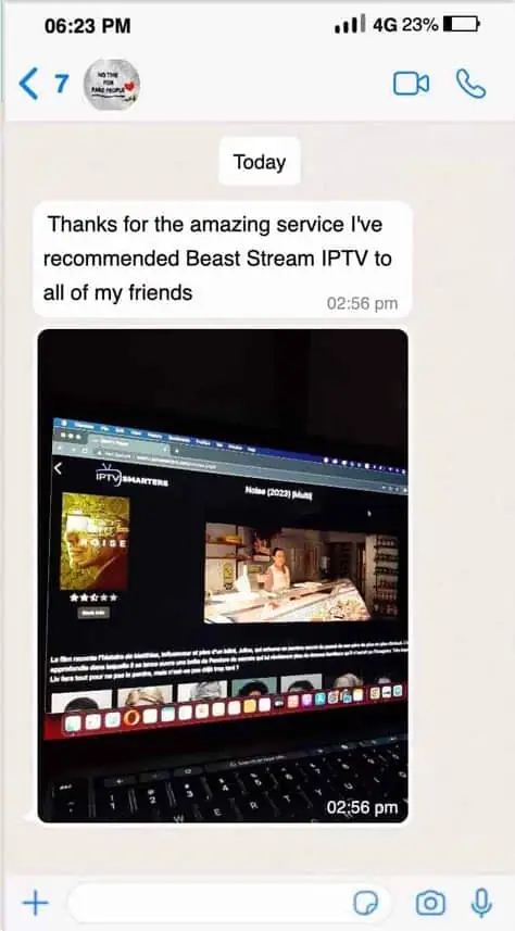 WhatsApp message from a customer 5