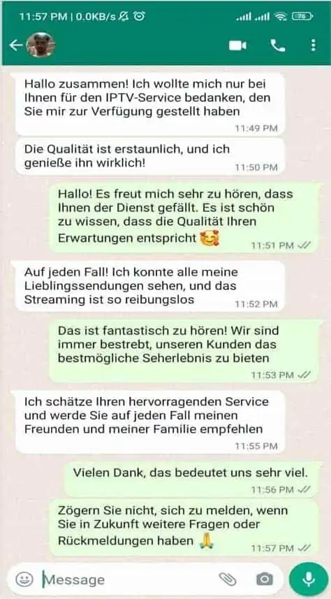 WhatsApp message from a customer 8